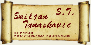 Smiljan Tanasković vizit kartica